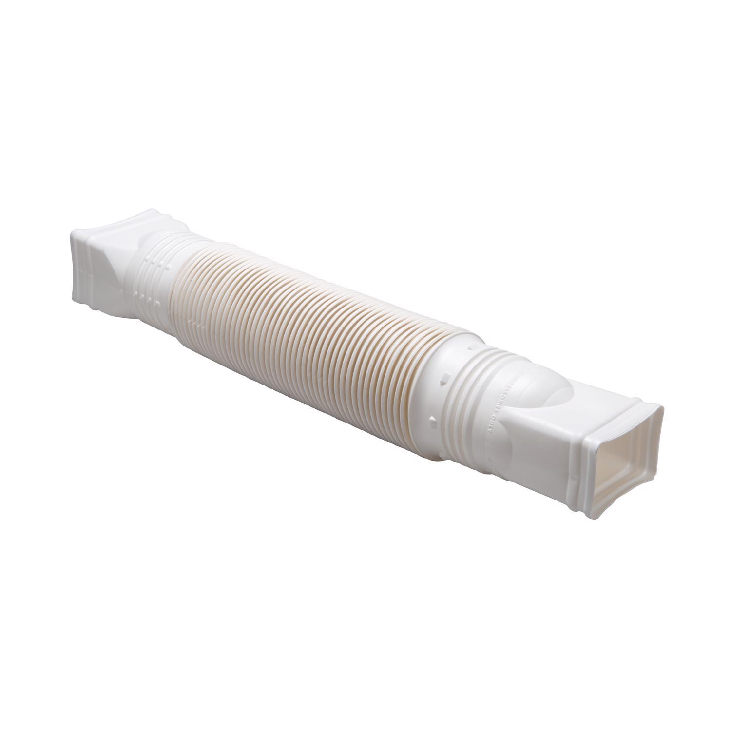 Amerimax Flex-A-Spout 4.5 in. H X 4.5 in. W X 55 in. L White Vinyl Downspout Extension