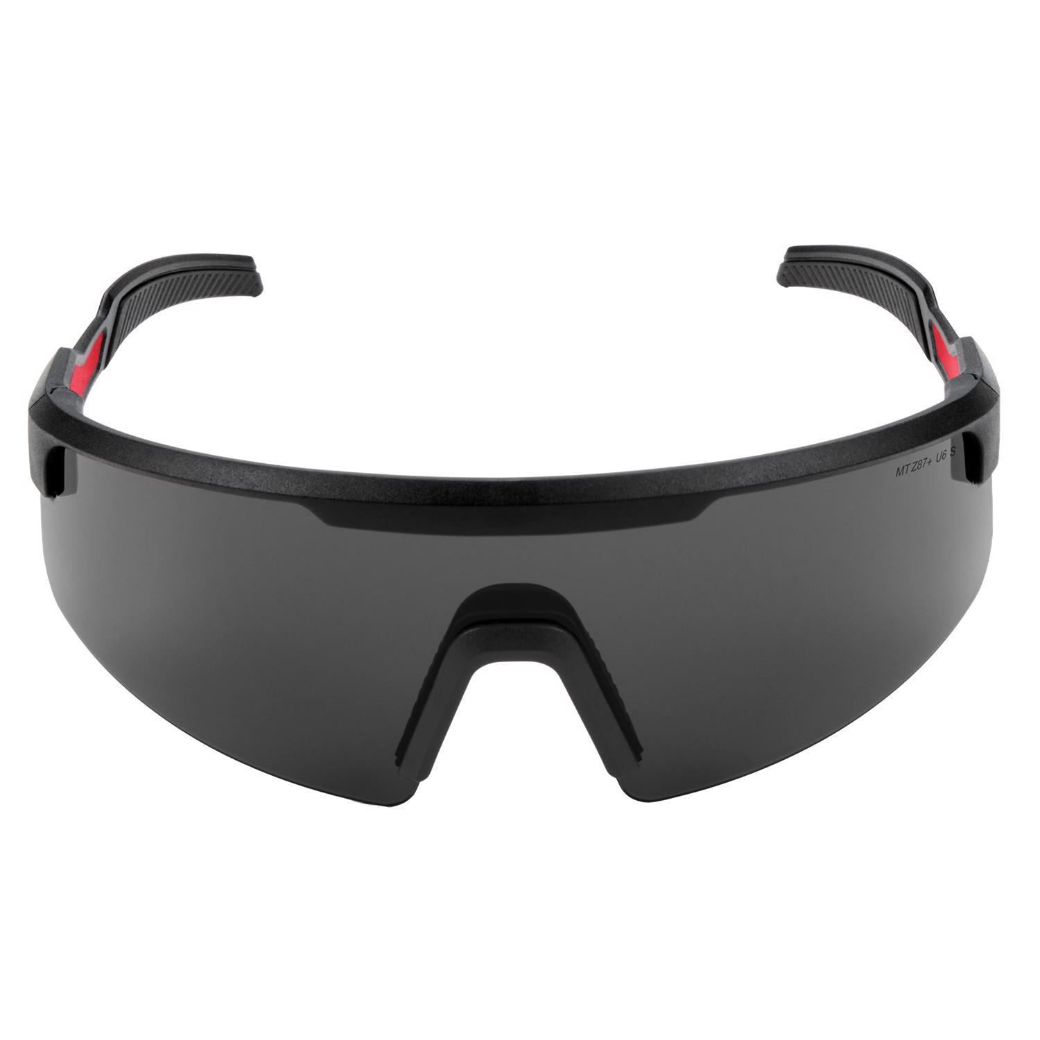 Milwaukee Wrap Around Safety Glasses Black Lens Black Frame 1 pair