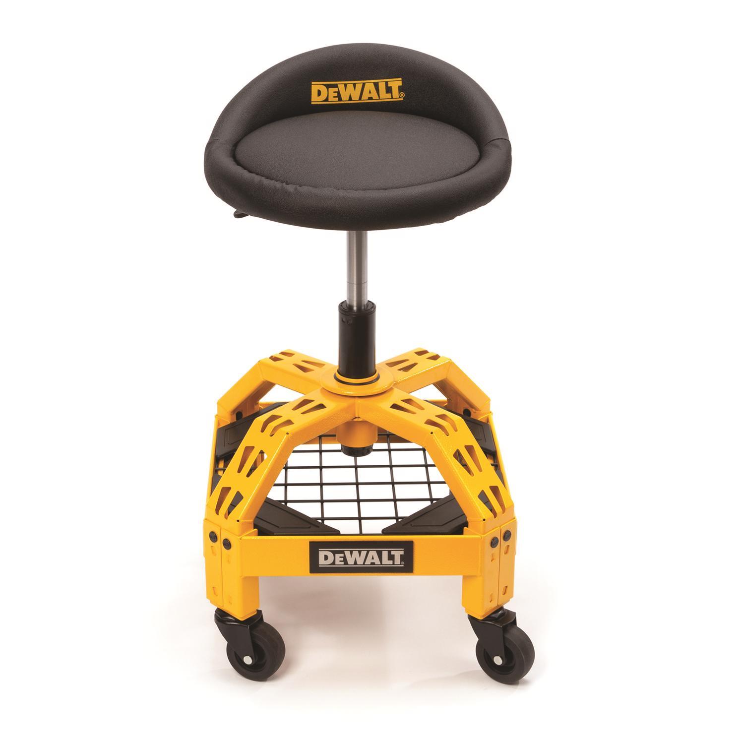 DeWalt Black Vinyl / Foam Swivel Adjustable Shop Stool