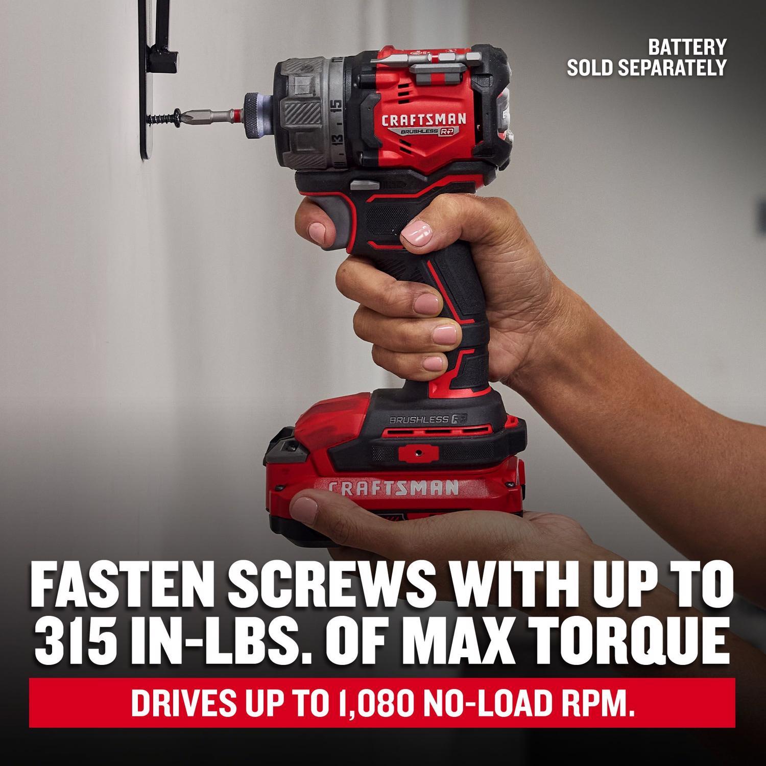 CRAFTSMAN V20 Brushless RP Brushless Cordless Powered Screwdriver Tool Only