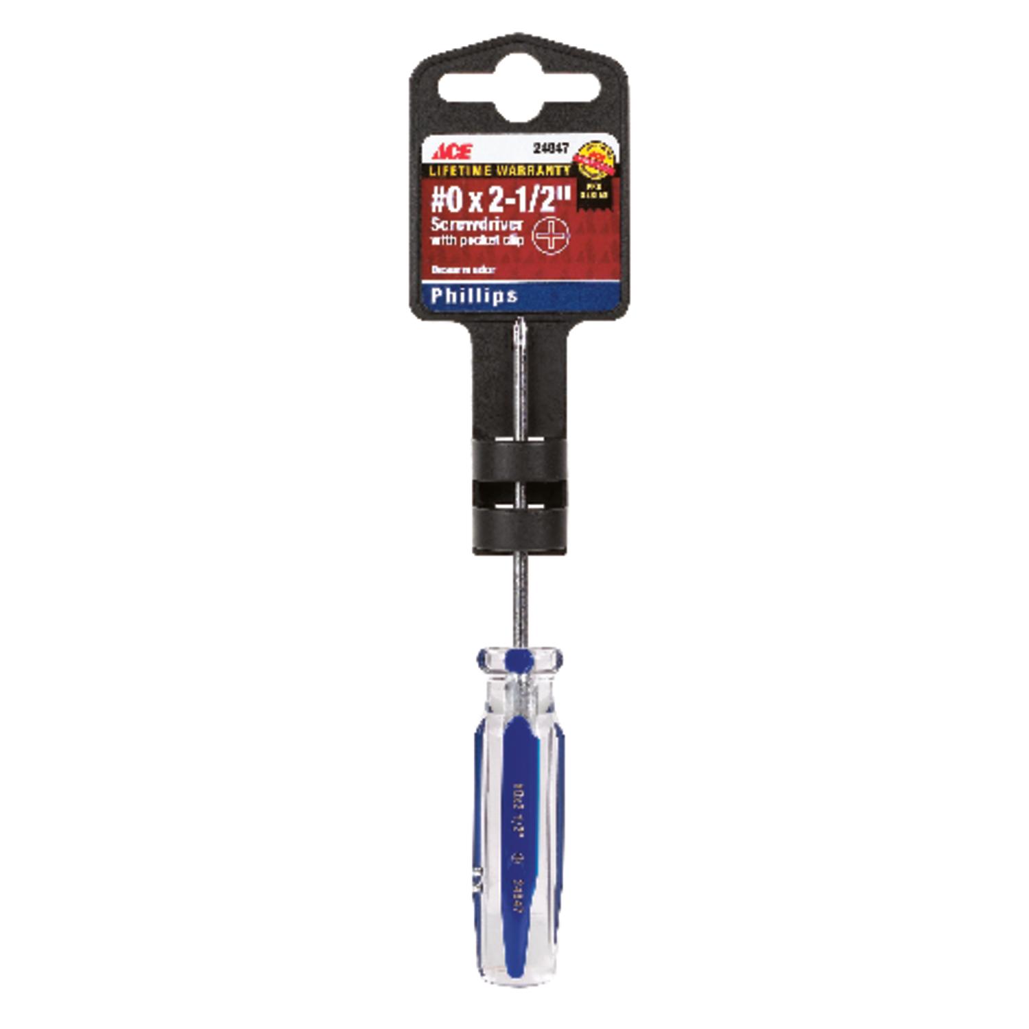 Ace No. 0 X 2-1/2 in. L Phillips Screwdriver