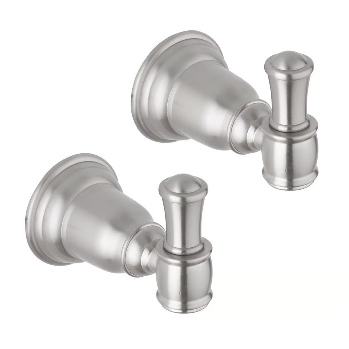 OakBrook Collection Brushed Nickel Silver Double Robe Hook