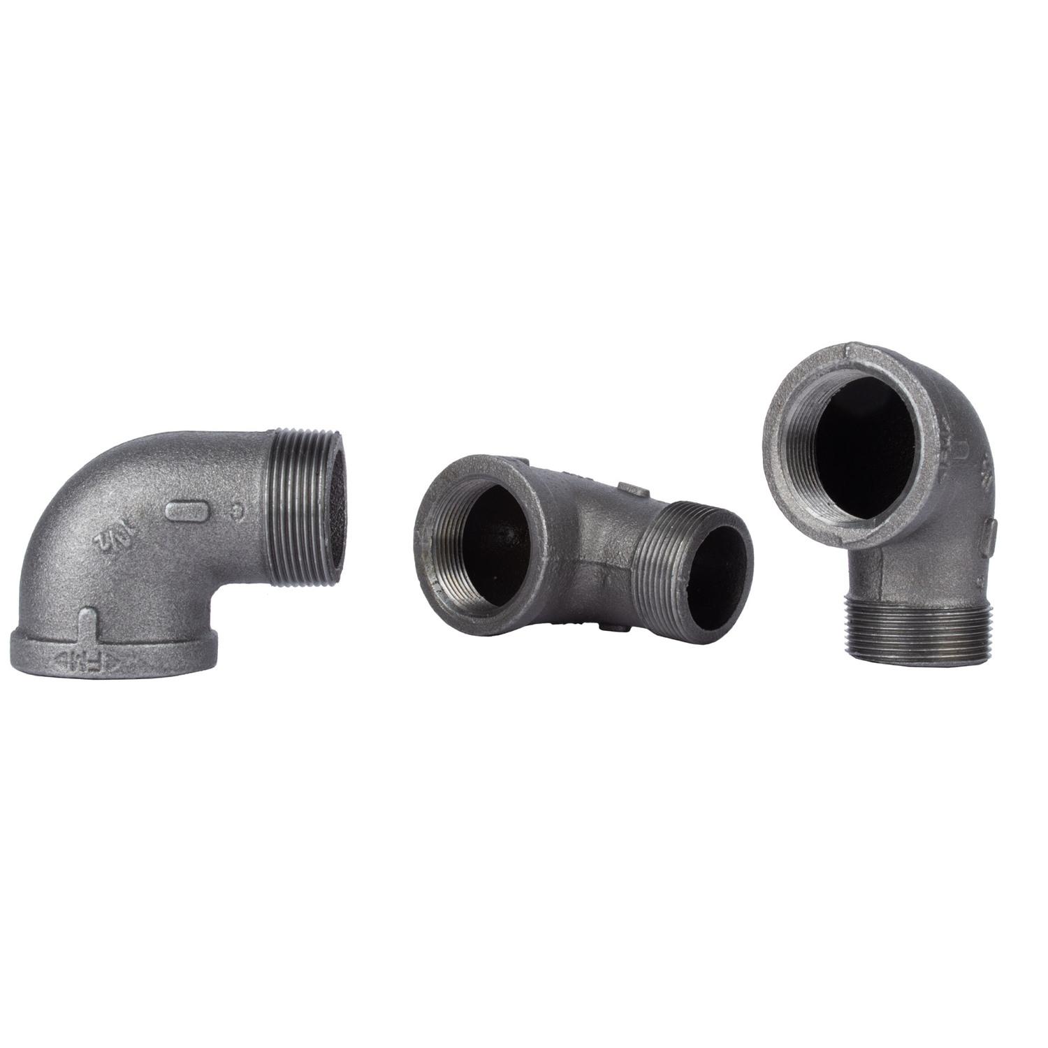 STZ Industries 1-1/4 in. MIP each X 1-1/4 in. D FIP Black Malleable Iron 90 Degree Street Elbow