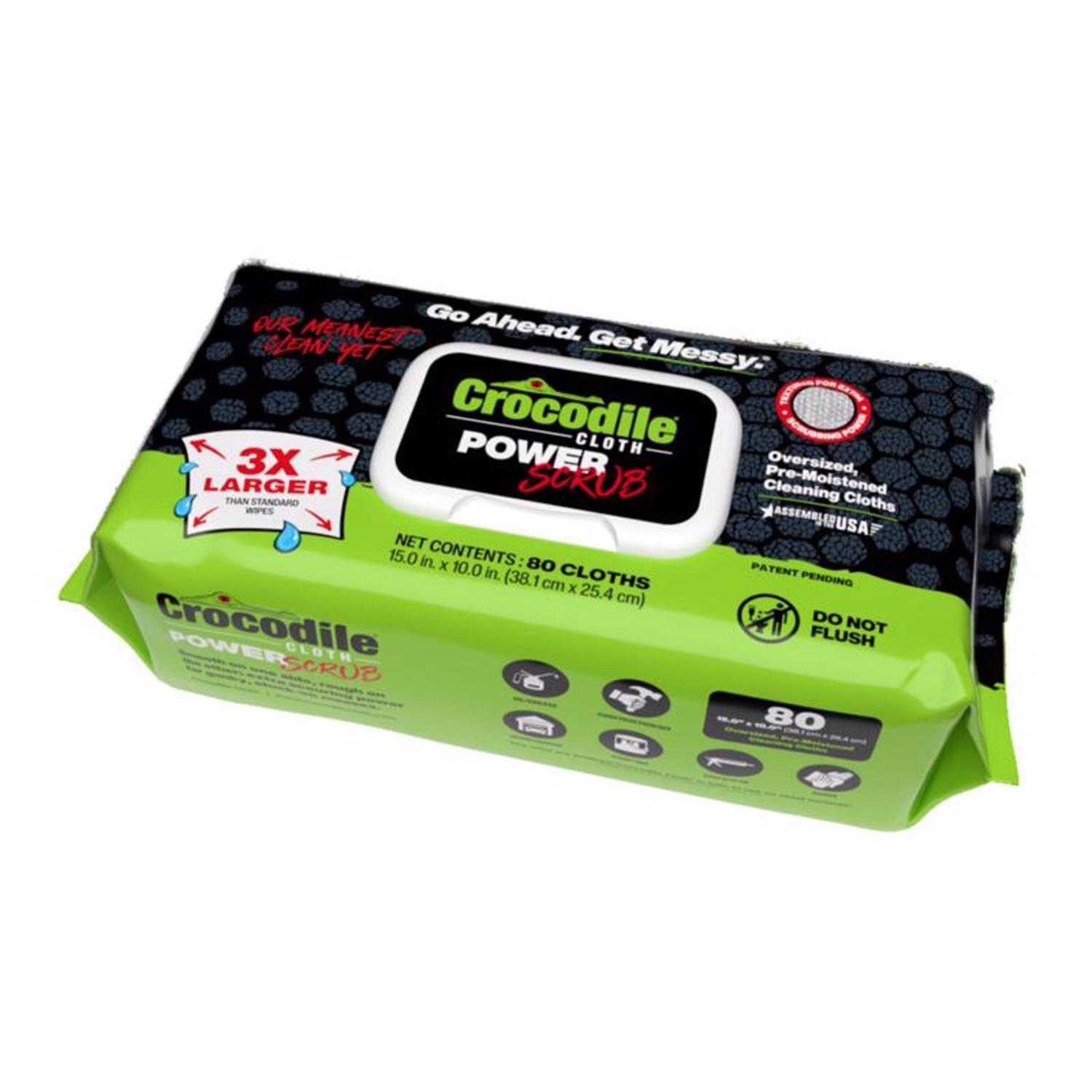 Crocodile Cloth Power Scrub Fiber Blend Cleaning Cloth 15 in. W X 10 in. L 80 pk