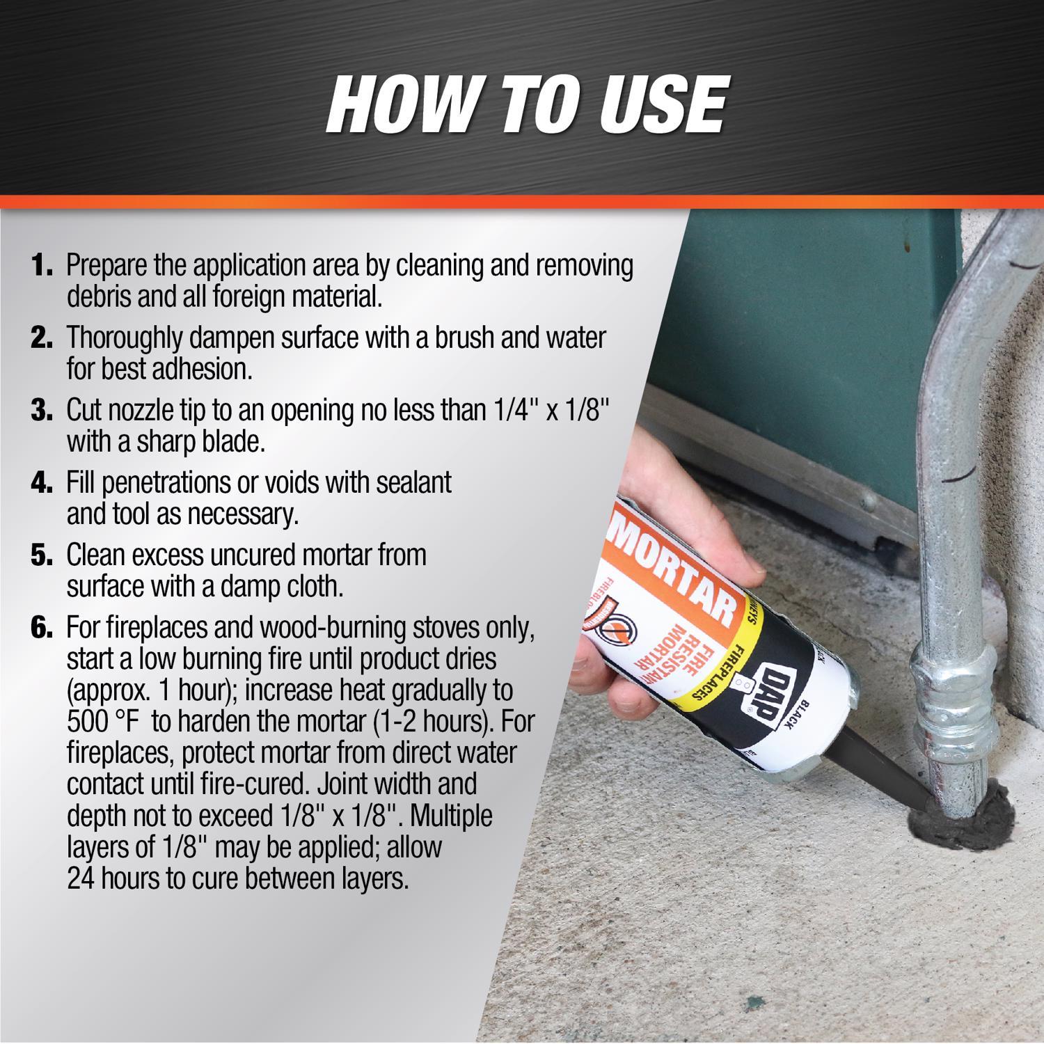 DAP Black Silicate High Heat Heat-Resistant Caulk 10.1 oz