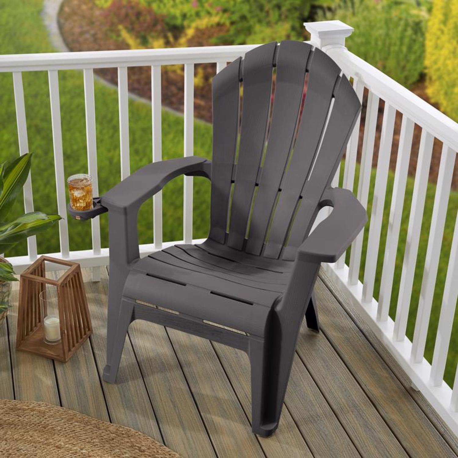 Adams RealComfort Deluxe Gray Resin Frame Adirondack Chair