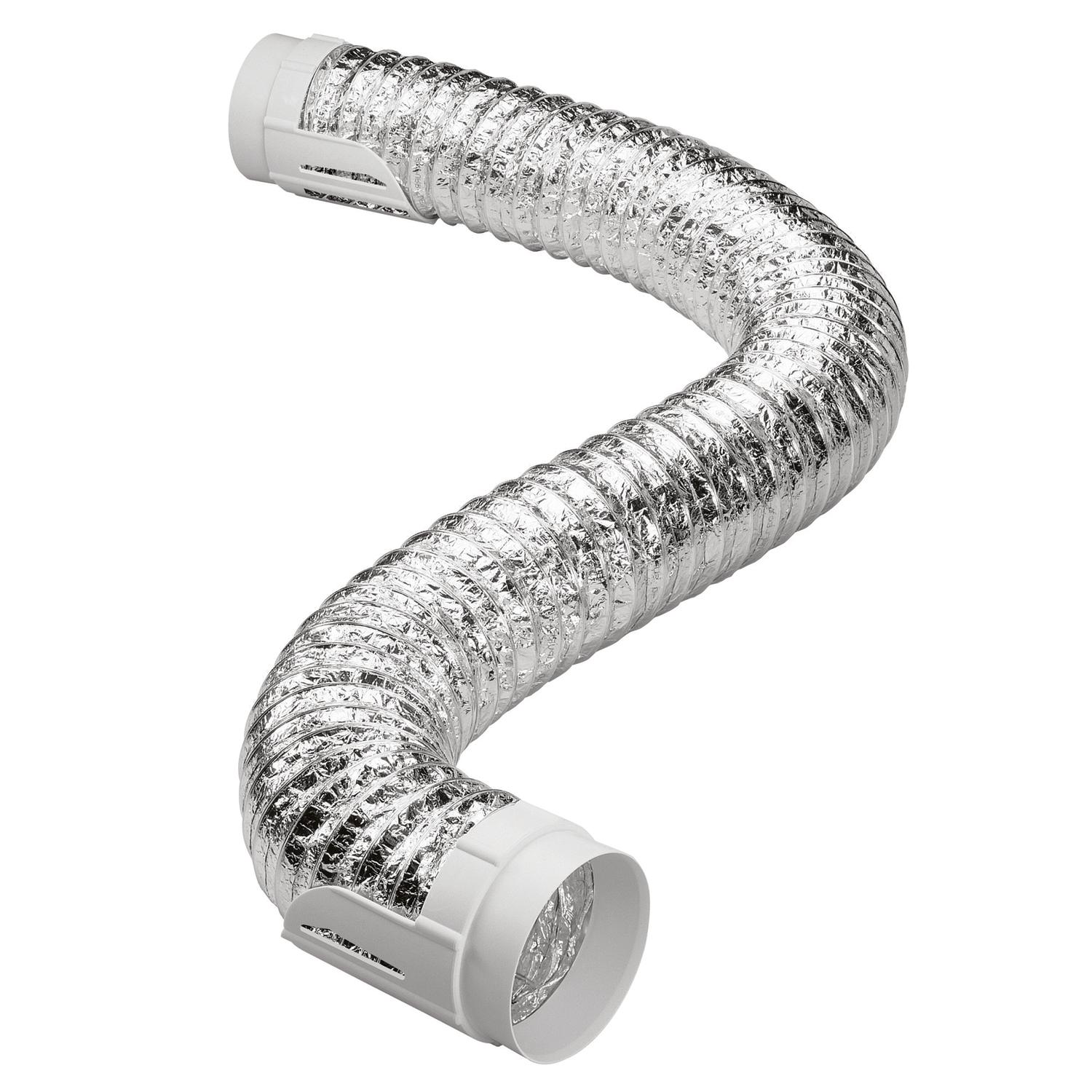 Ace 96 in. L X 4 in. D Silver/White Aluminum Dryer Vent Kit