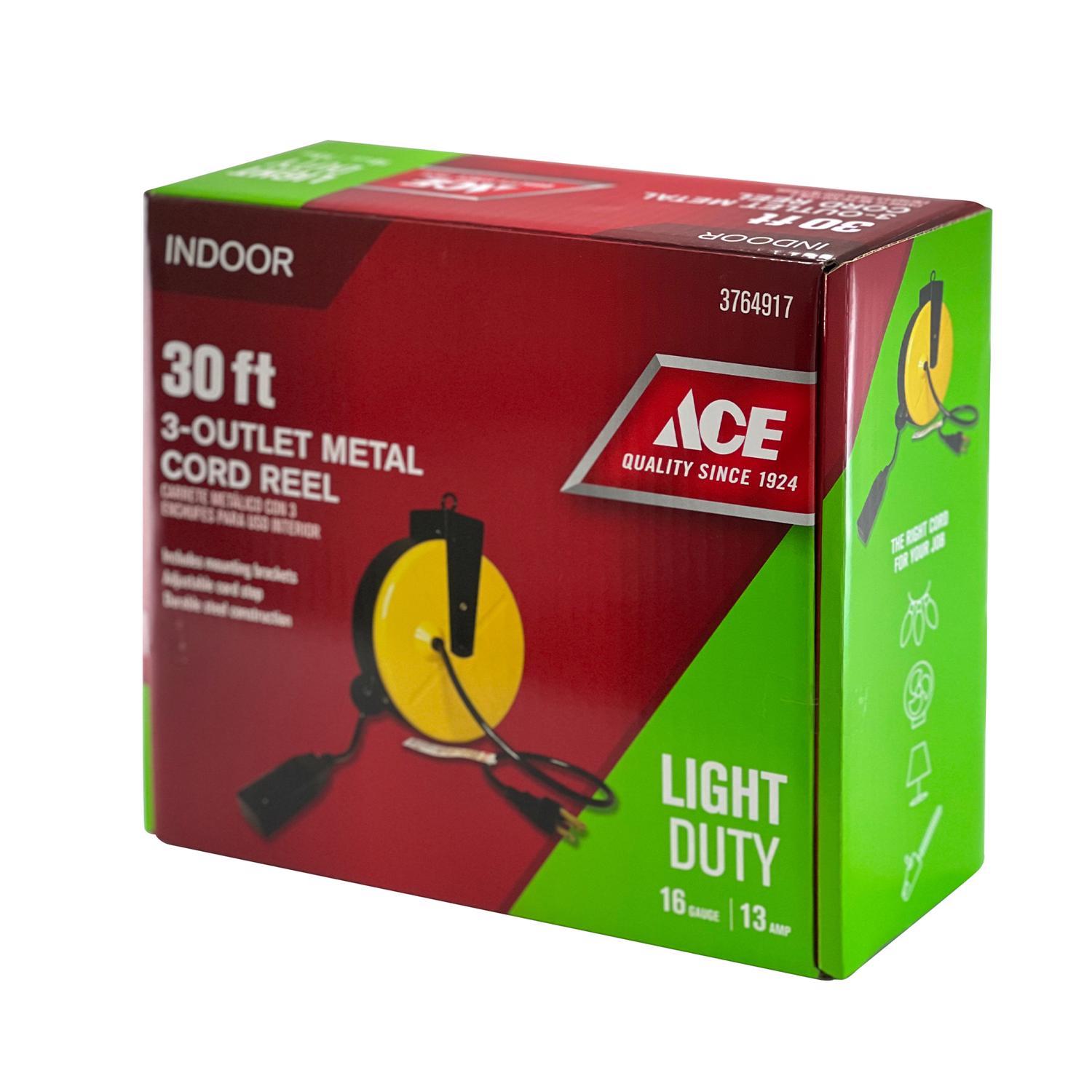Ace Indoor 30 ft. L Yellow Extension Cord 16/3 SJTW