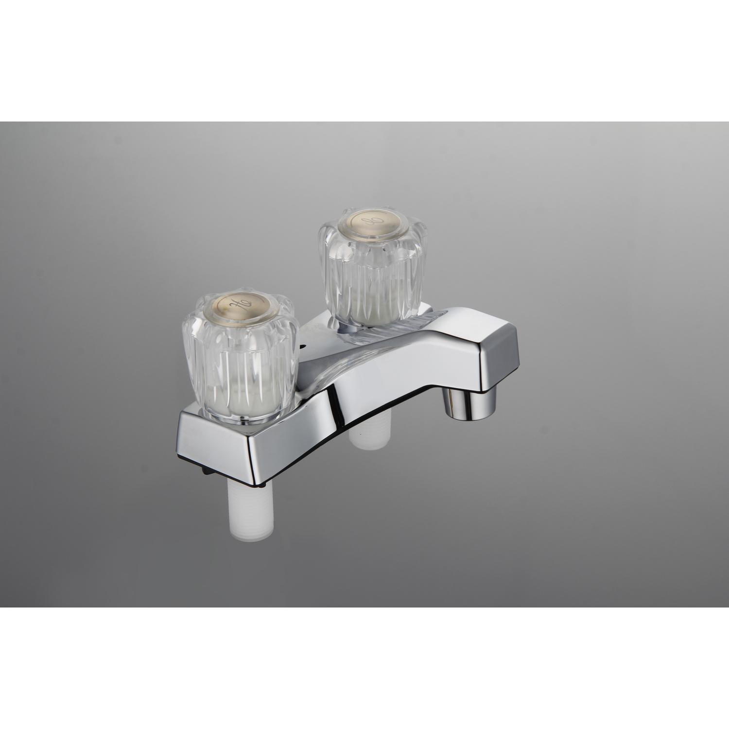 Home Plus Chrome Centerset Bathroom Sink Faucet 4 in.