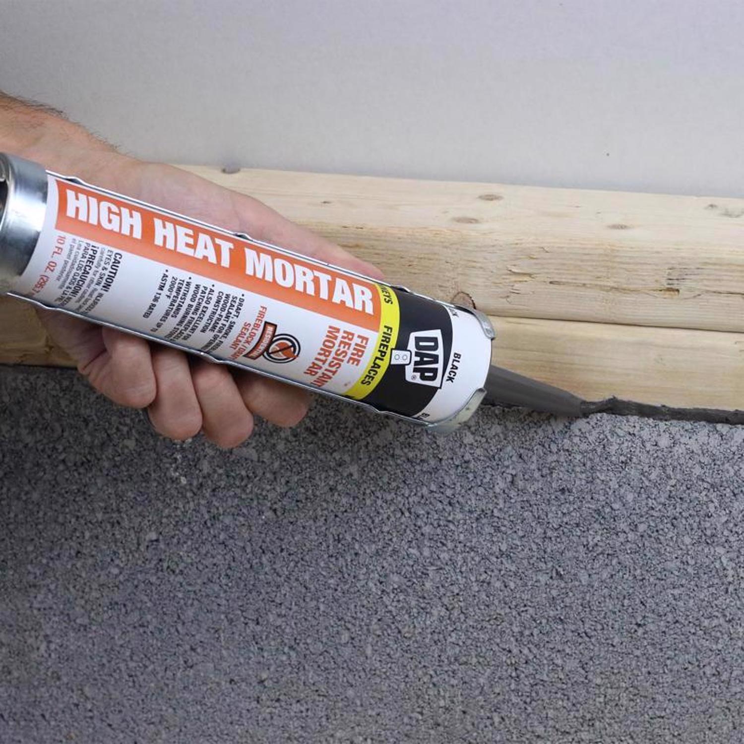 DAP Black Silicate High Heat Heat-Resistant Caulk 10.1 oz