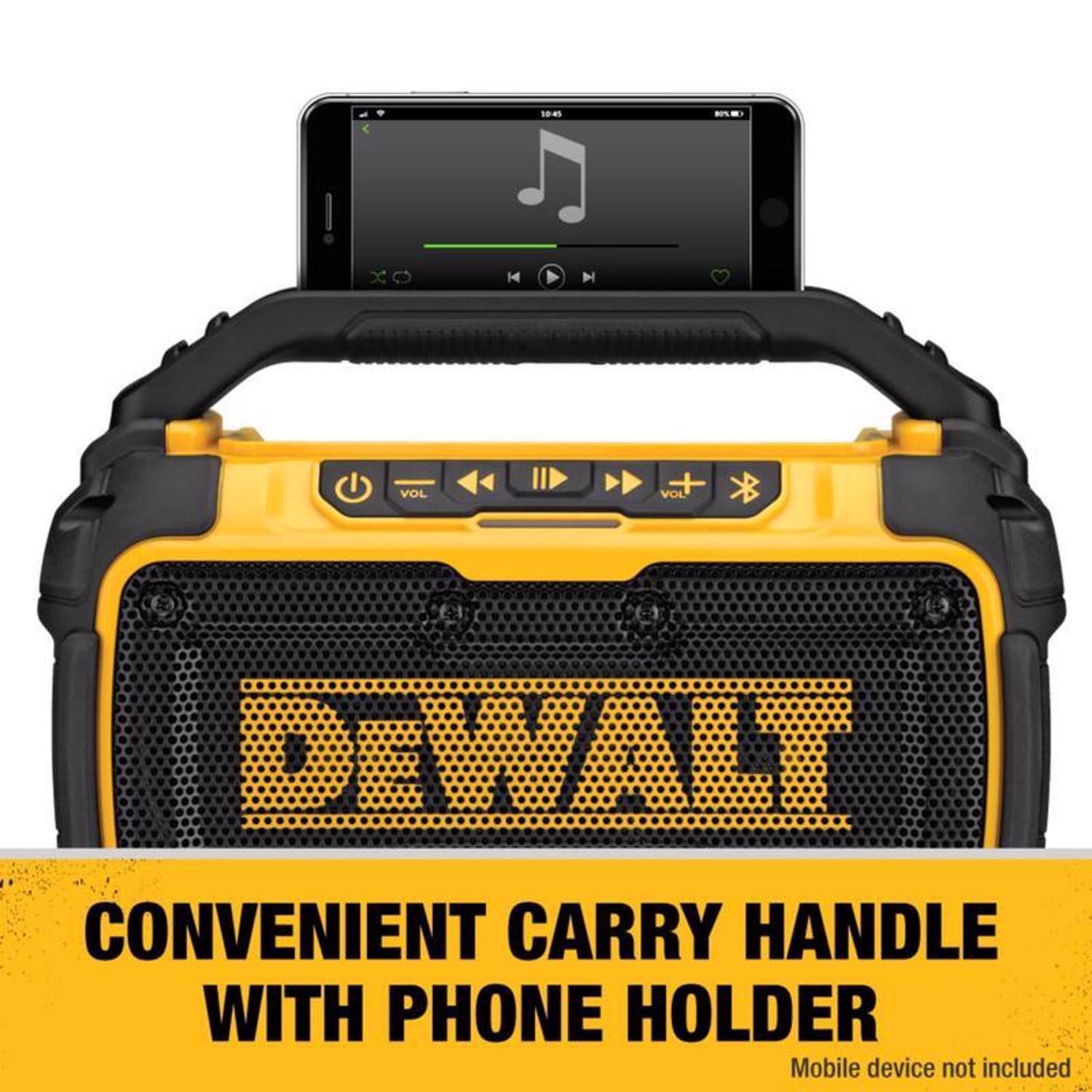 DeWalt 20V MAX DCR010 Lithium-Ion Jobsite Bluetooth Speaker 1 pc