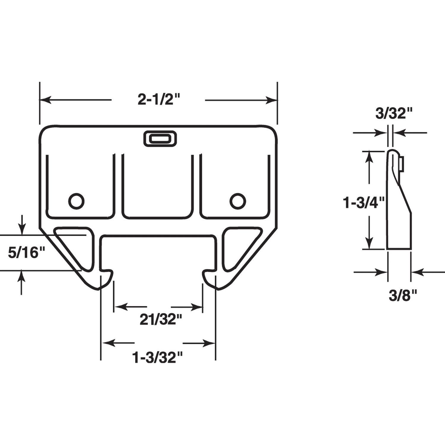 Prime-Line Plastic Drawer Track Guide 1 pk