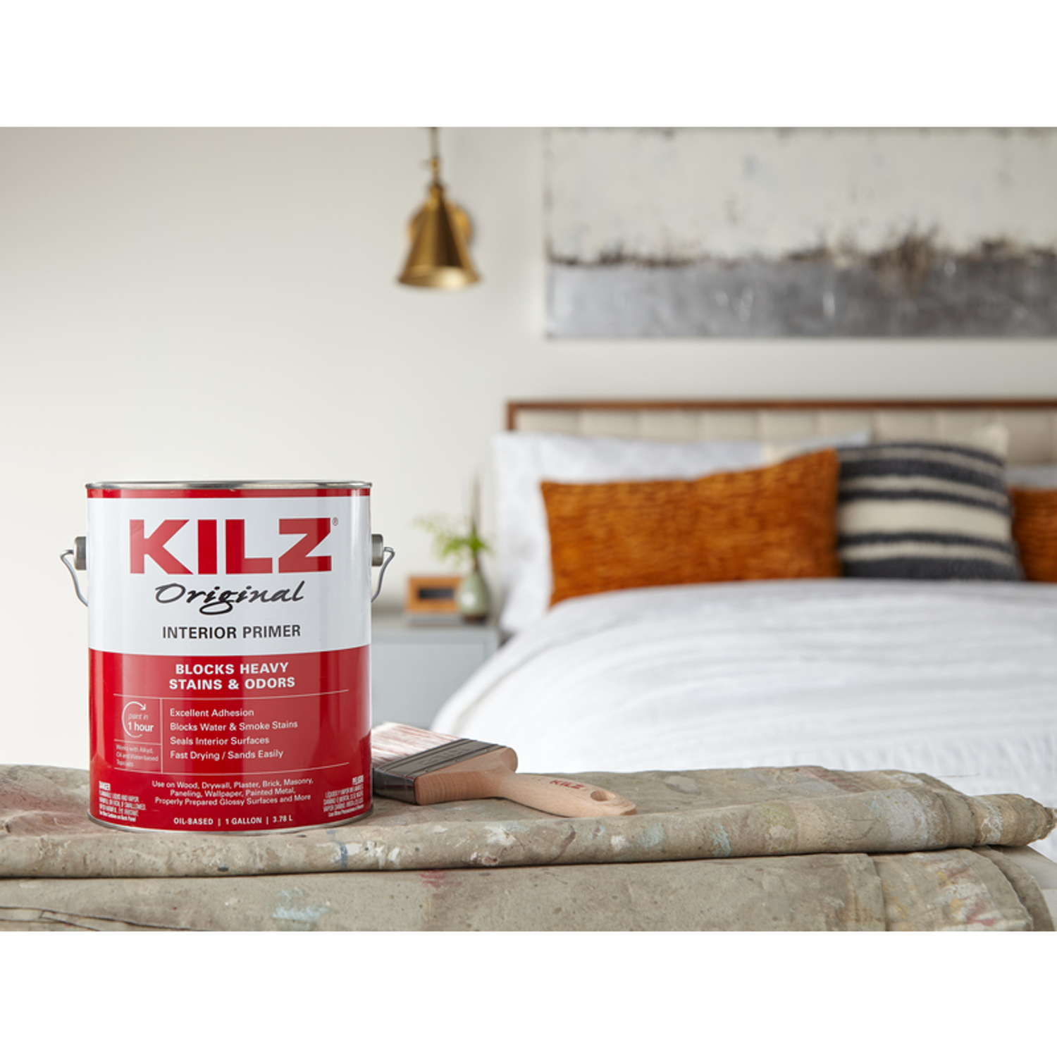 KILZ Original White Flat OilBased Oil Primer 1 gal Stine Home + Yard