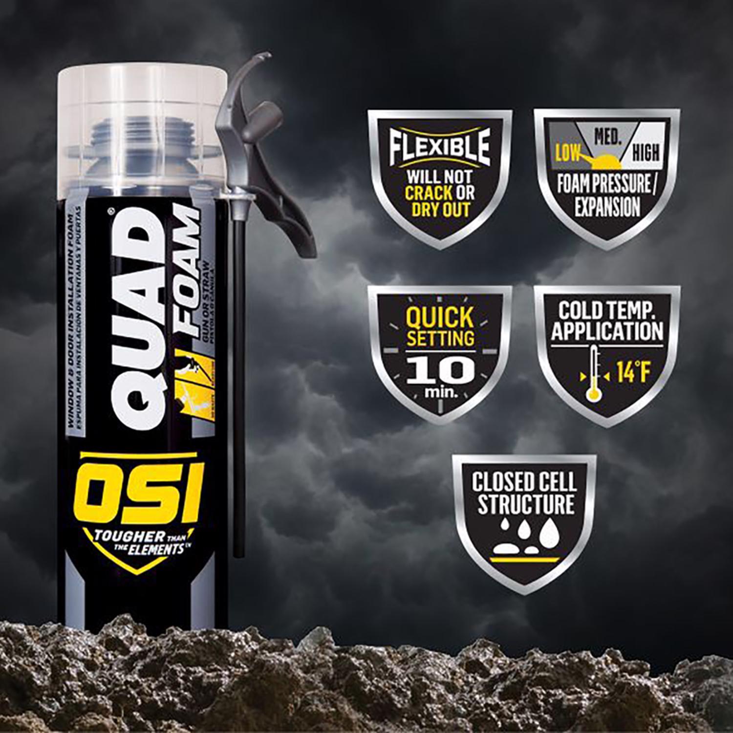 OSI Quad Tan Foam Window and Door Foam Sealant 21.1 oz