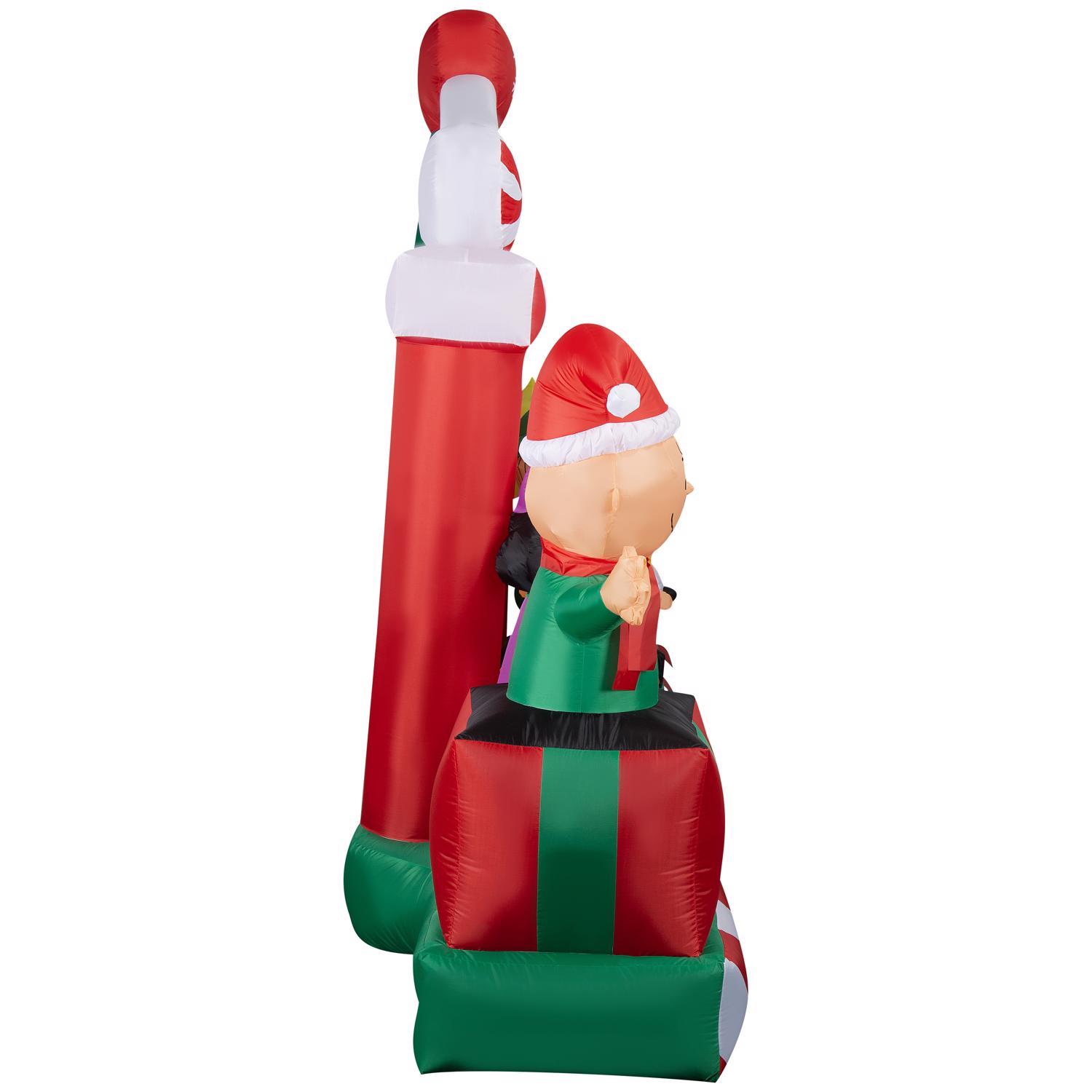 Gemmy Giant Christmas Inflatable Peanuts Gang Christmas Stage Scene 86 in. Inflatable