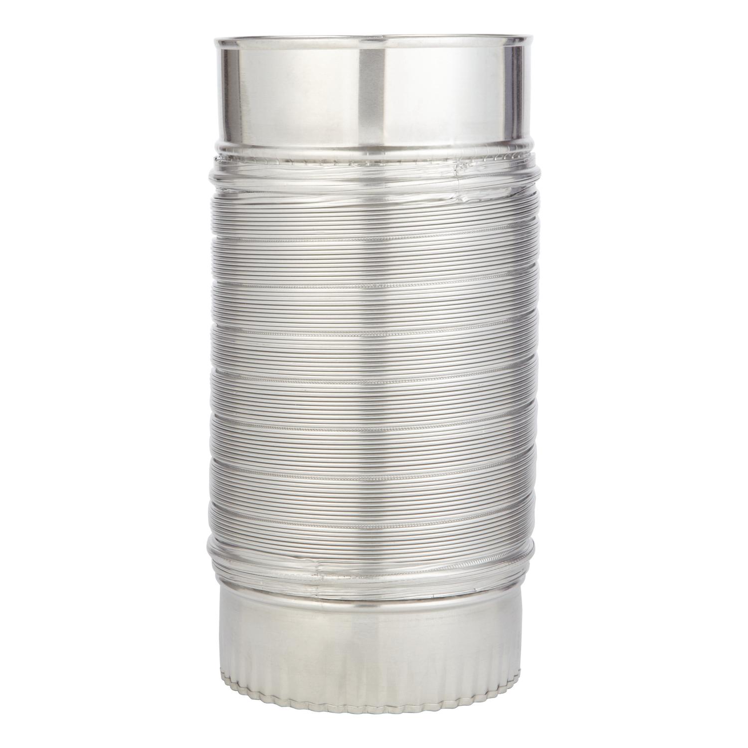 Ace 4.38 in. L X 4.375 in. D Silver/White Aluminum Semi-Rigid Vent Duct