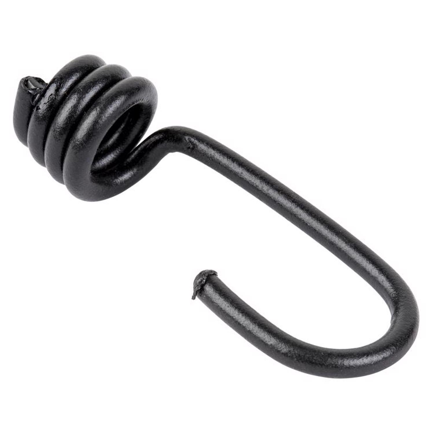 Keeper Black Bungee Cord Hooks 5/16 in. L X 3/8 in. 4 pk