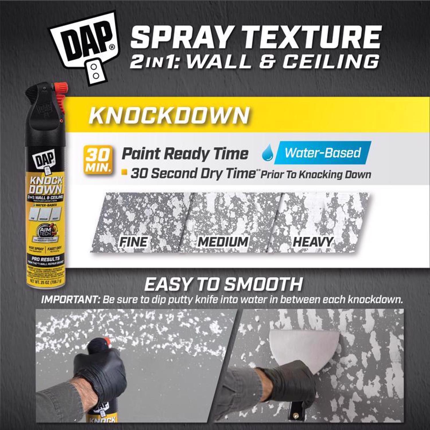 DAP White Water-Based Knockdown Wall Texture 25 oz