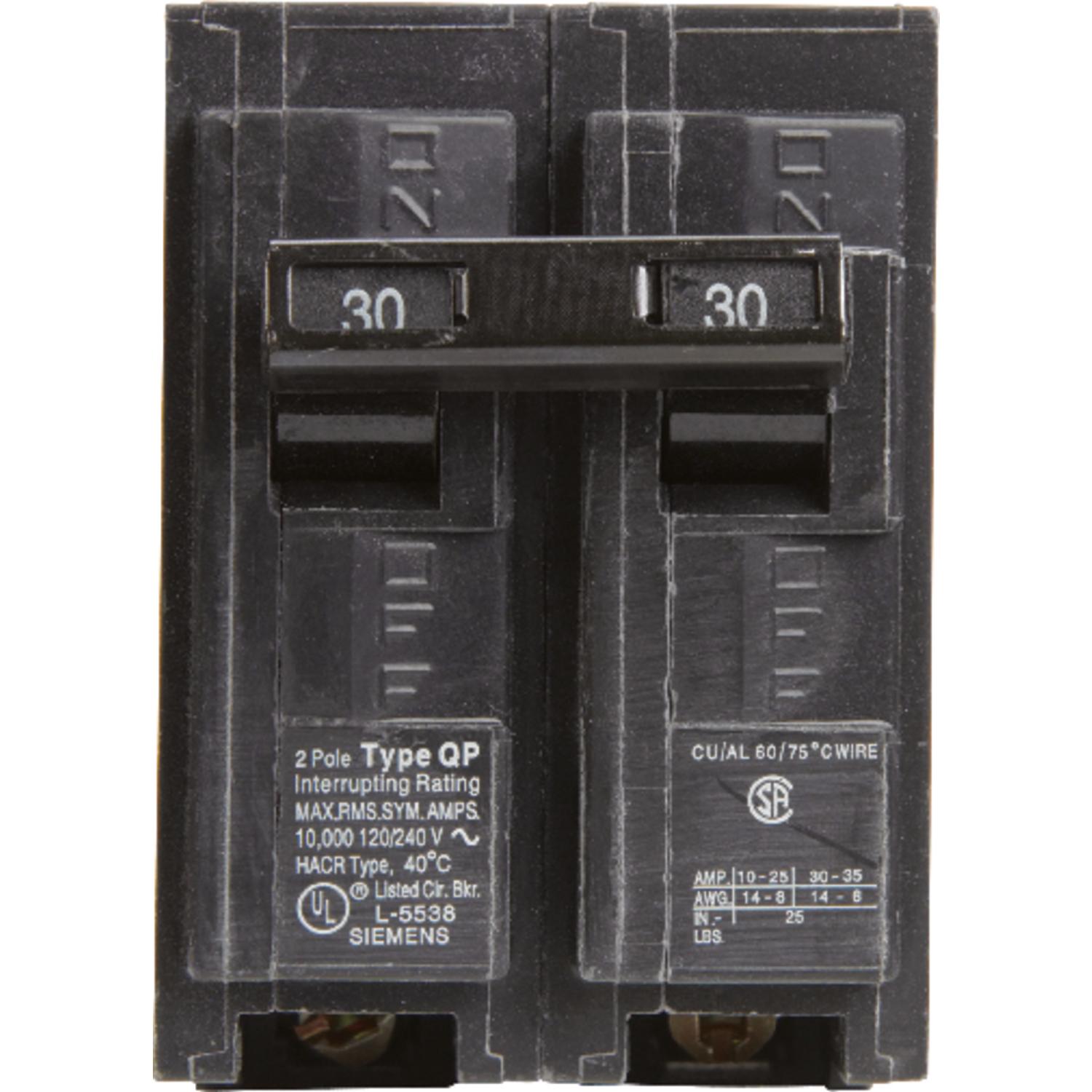 Siemens 30 amps Standard 2-Pole Circuit Breaker