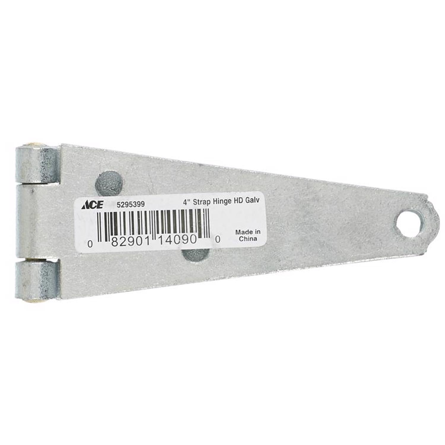 Ace 4 in. L Galvanized Heavy Duty Strap Hinge 1 pk
