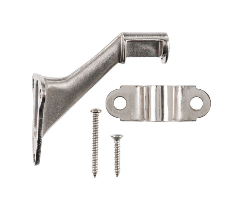 Ace Steel 3-1/2 in. Satin Nickel Hand Rail Bracket