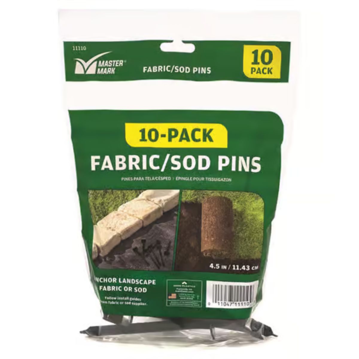 Master Mark 4-1/2 in. L Plastic Fabric Sod Pins 10 Pack