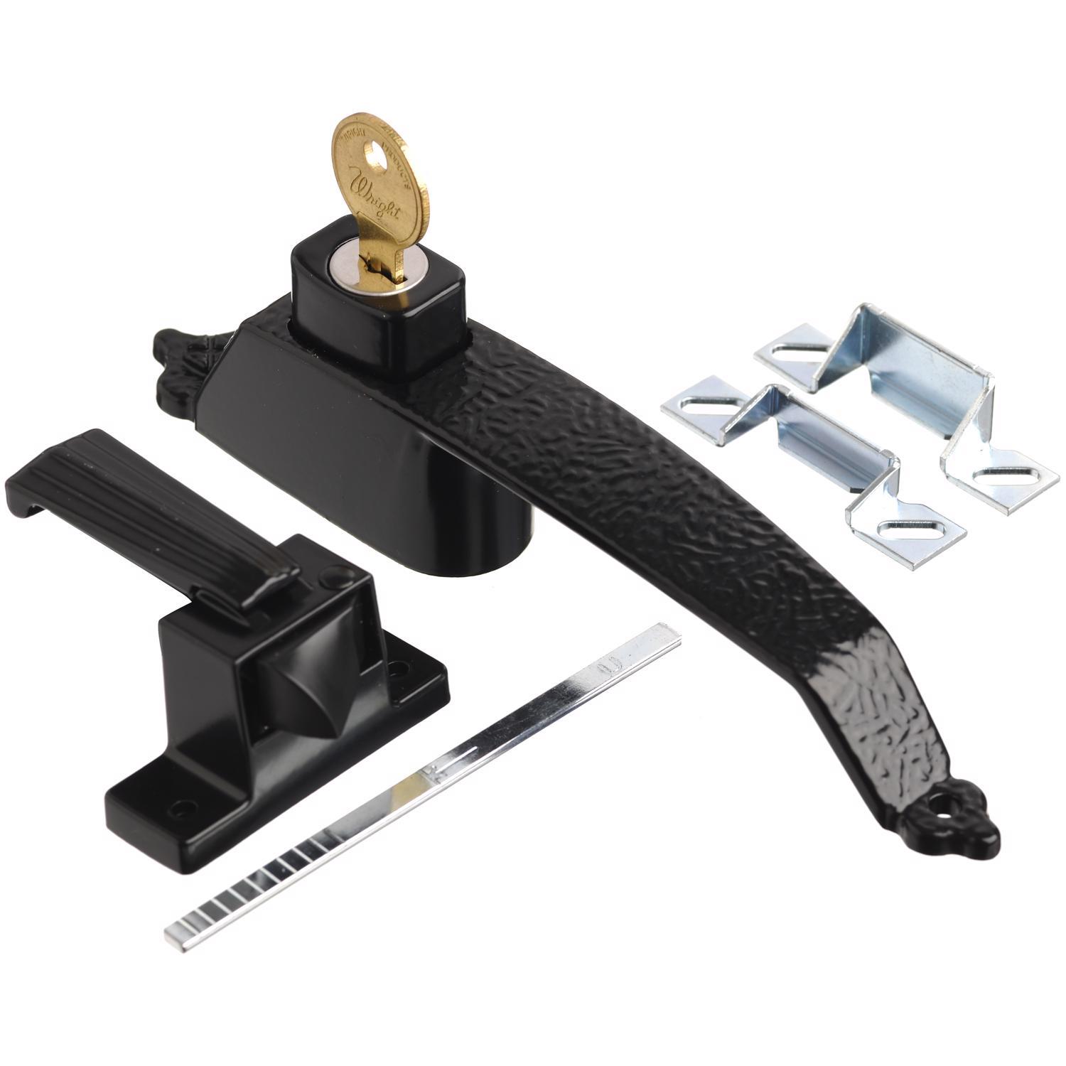 Ace Bare Black Steel Push Button Latch 1 pk