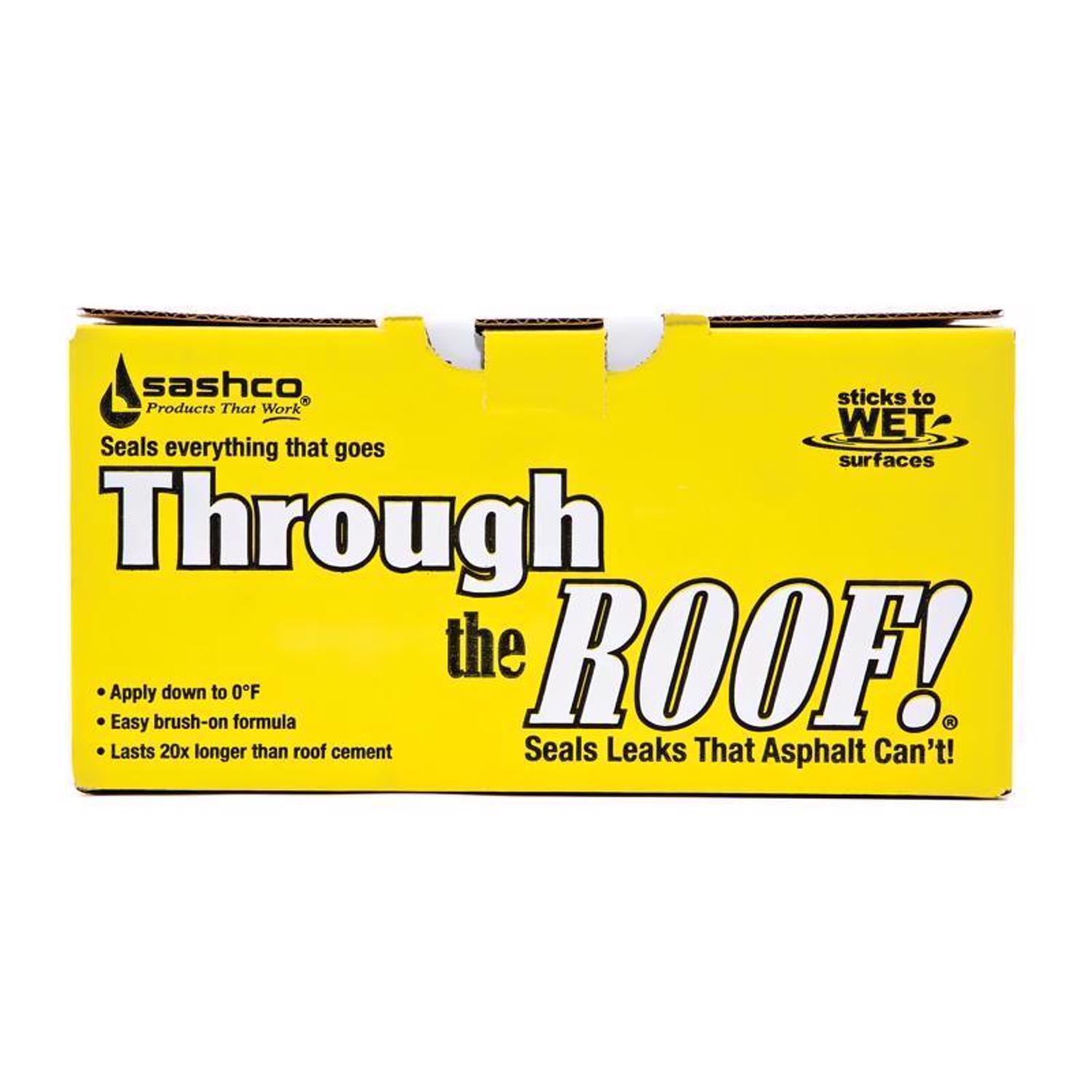Sashco Through The Roof Gloss Clear Synthetic Rubber Roof Sealant 29 oz