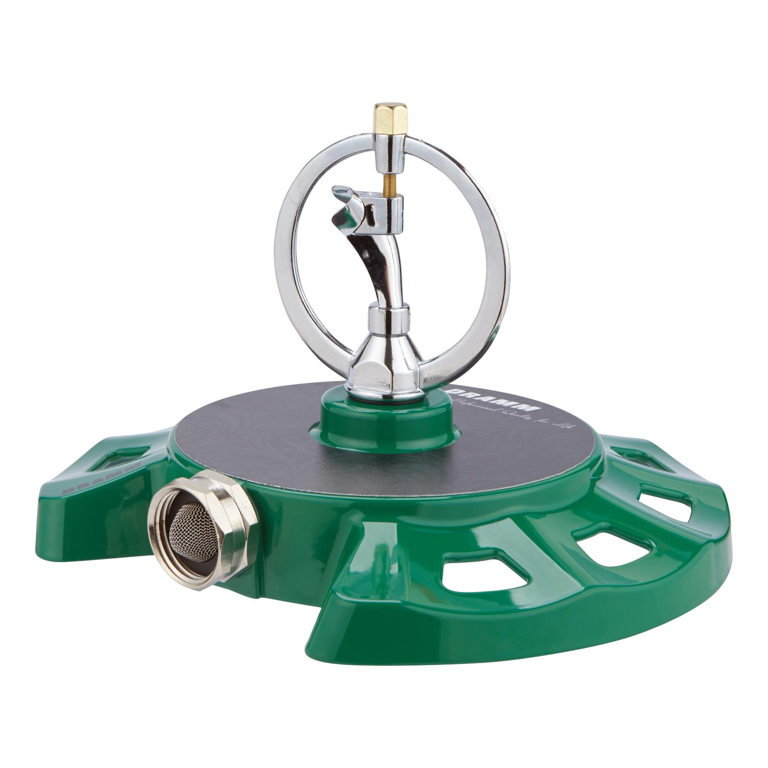Dramm ColorStorm Plastic/Zinc Sled Base Spinning Sprinkler 1100 sq ft