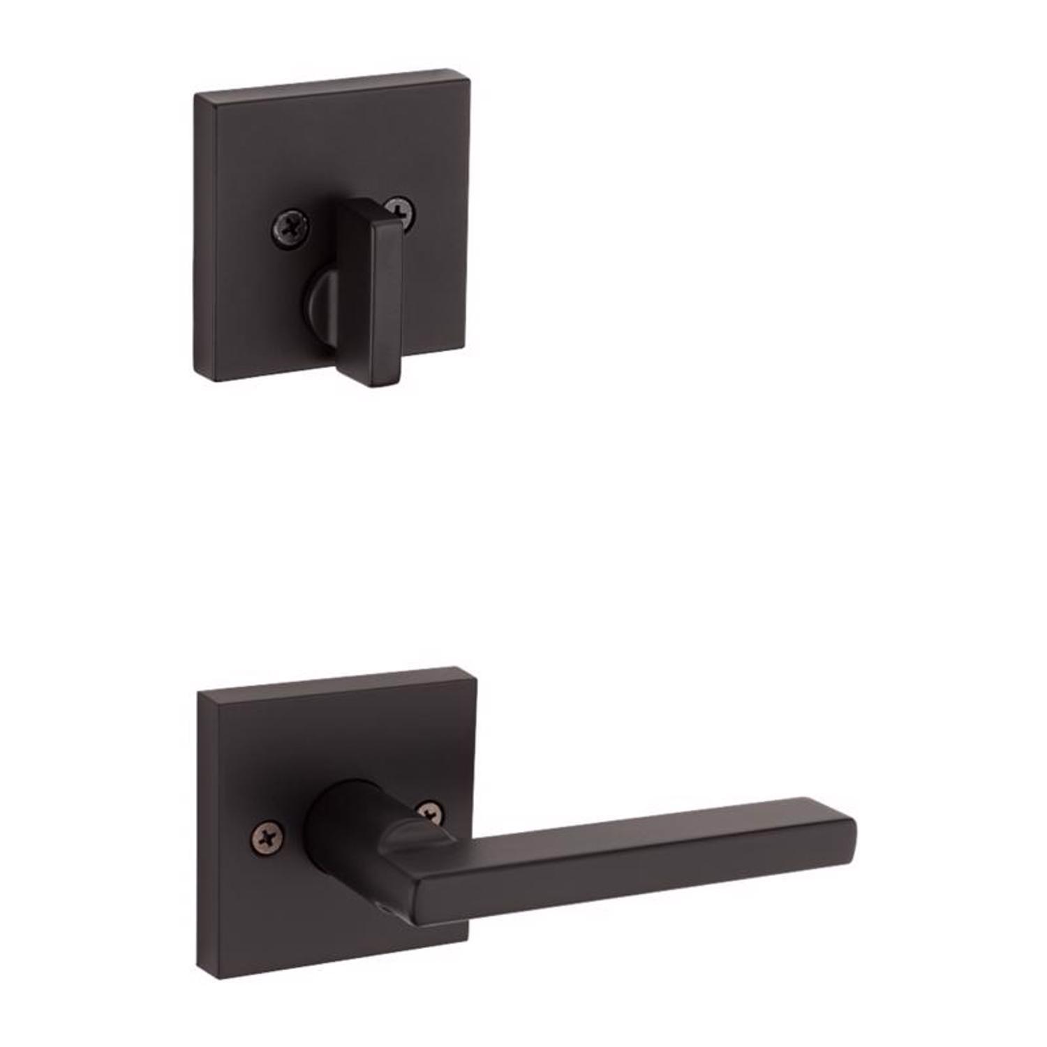 Kwikset San Clemente Matte Black Handleset