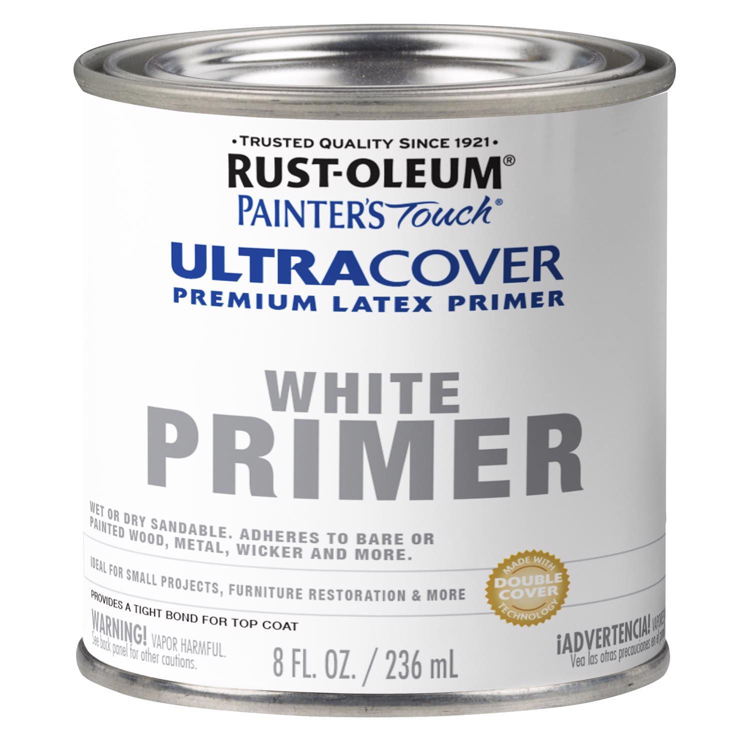 Rust-Oleum Ultra Cover Flat White Paint Exterior and Interior 0.5 oz