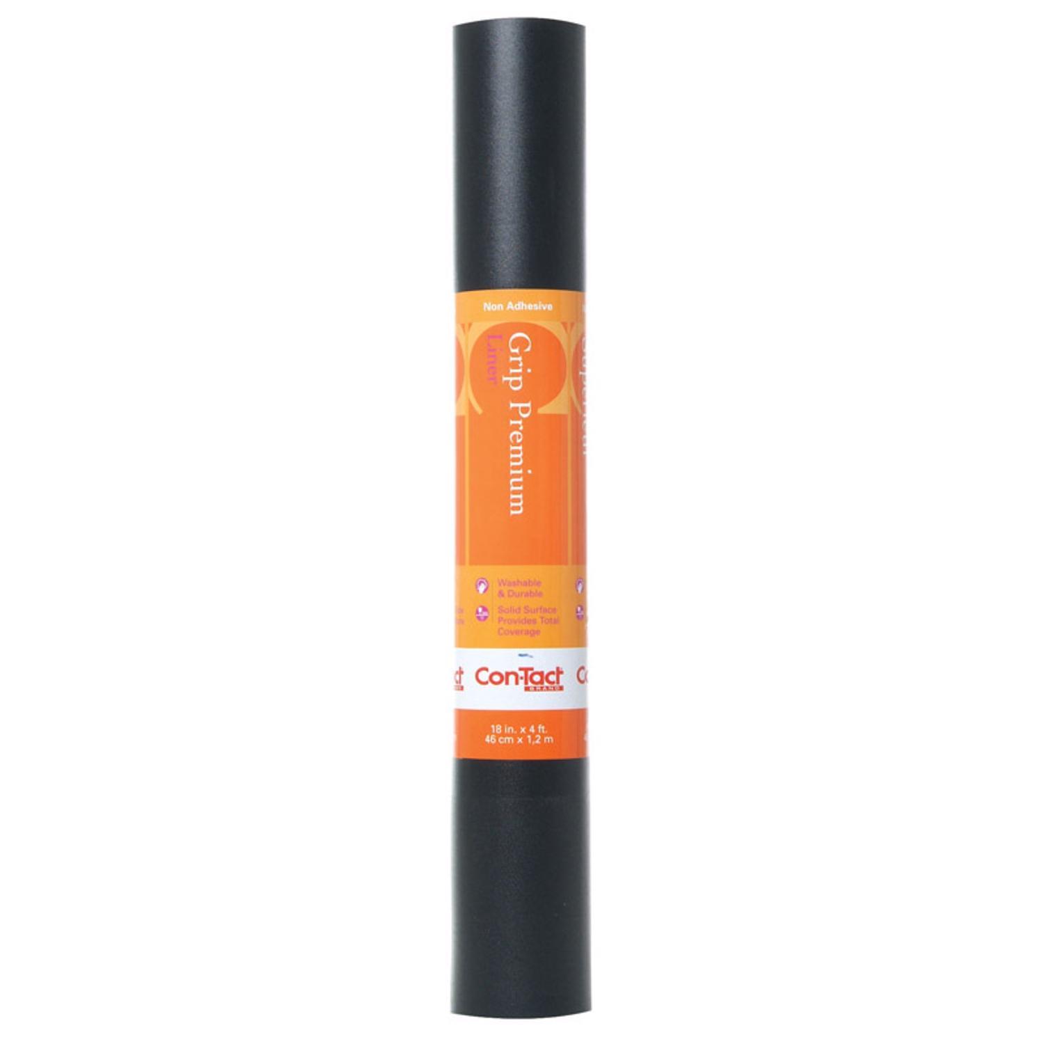 Con-Tact Grip Premium 4 ft. L X 18 in. W Black Non-Adhesive Shelf Liner