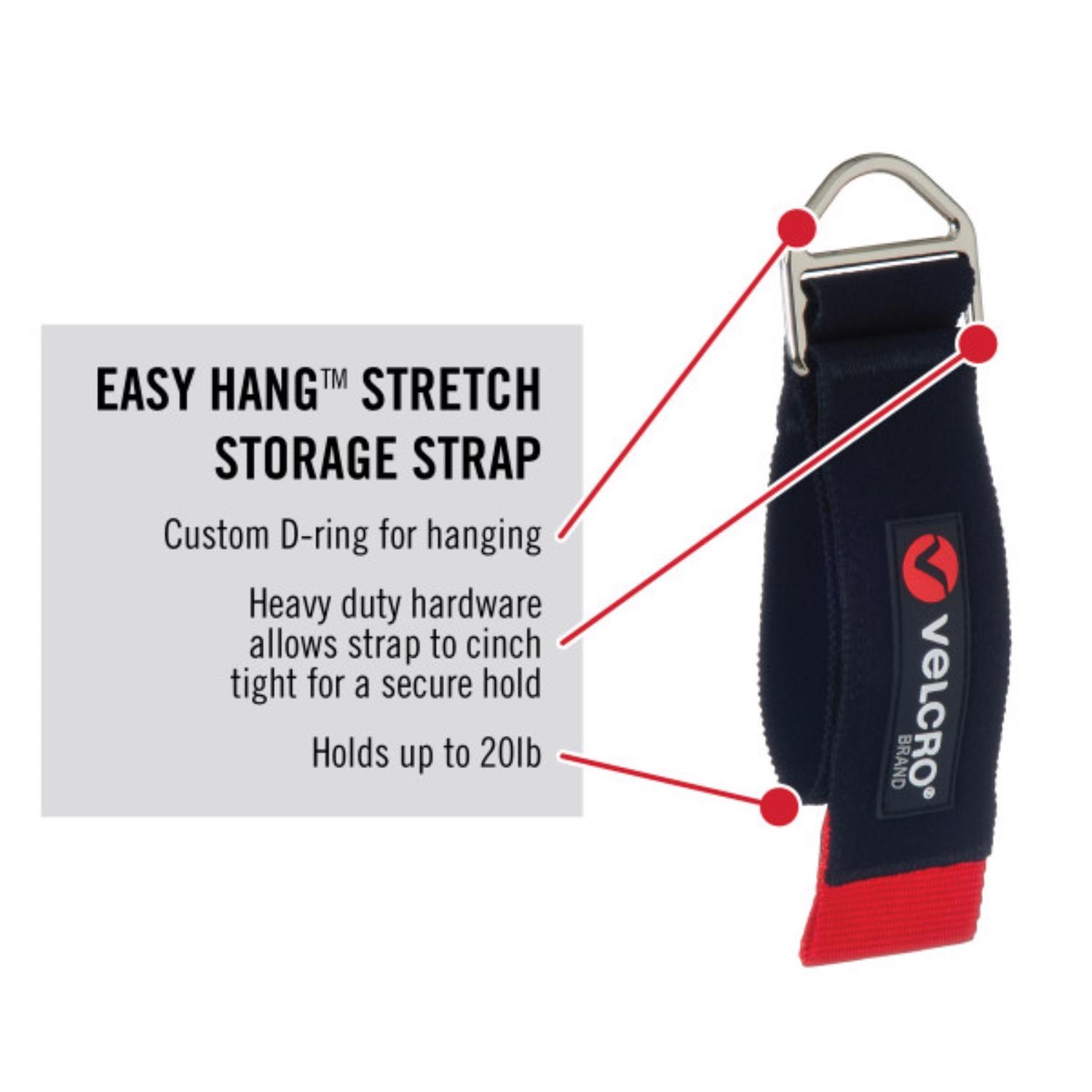 VELCRO Brand Easy Hang Stretch 16 in. L Nylon/Steel/Hook and Loop Enclosure Small Storage Strap 20 l