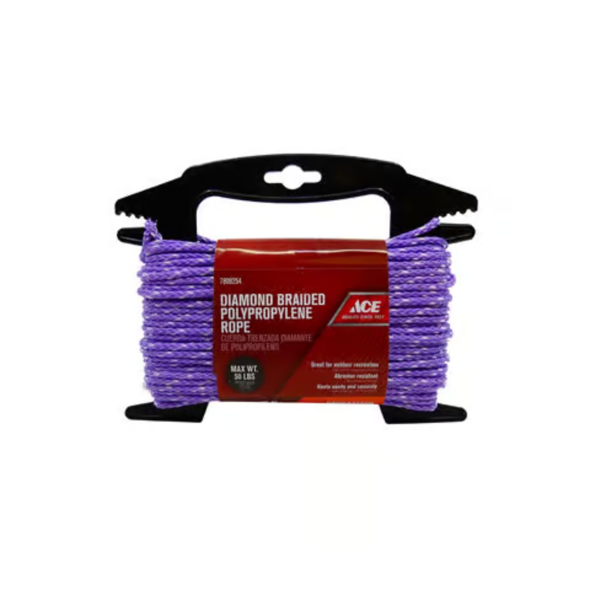 Ace 5/32 in. D x 75 ft. L Assorted Diamond Braided Polypropylene Rope