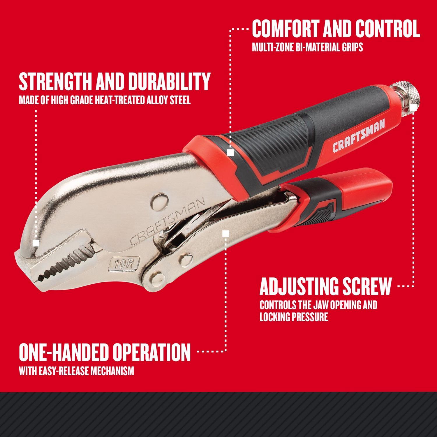 Craftsman 10 in. Alloy Steel Straight Jaw Locking Pliers