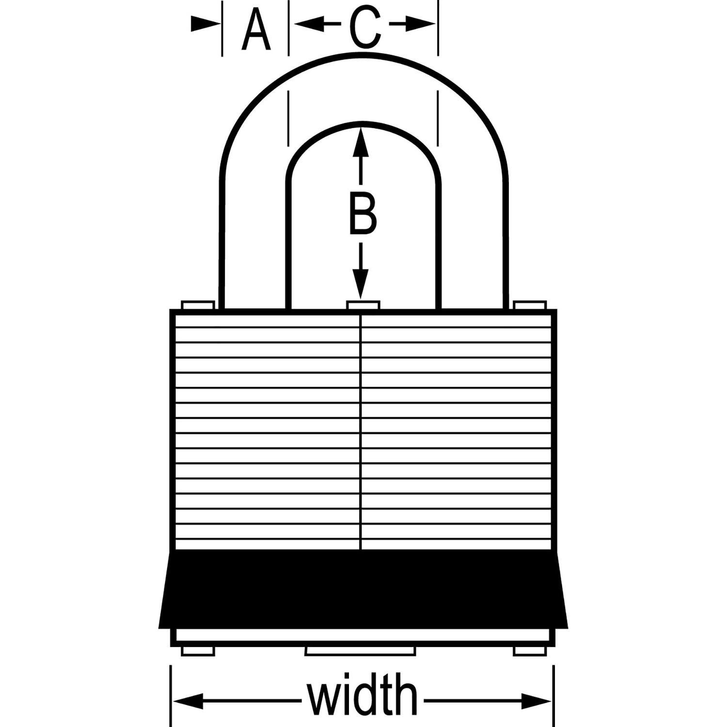 Master Lock 1-5/16 in. H X 1 in. W X 1-3/4 in. L Steel Pin Tumbler Exterior Padlock