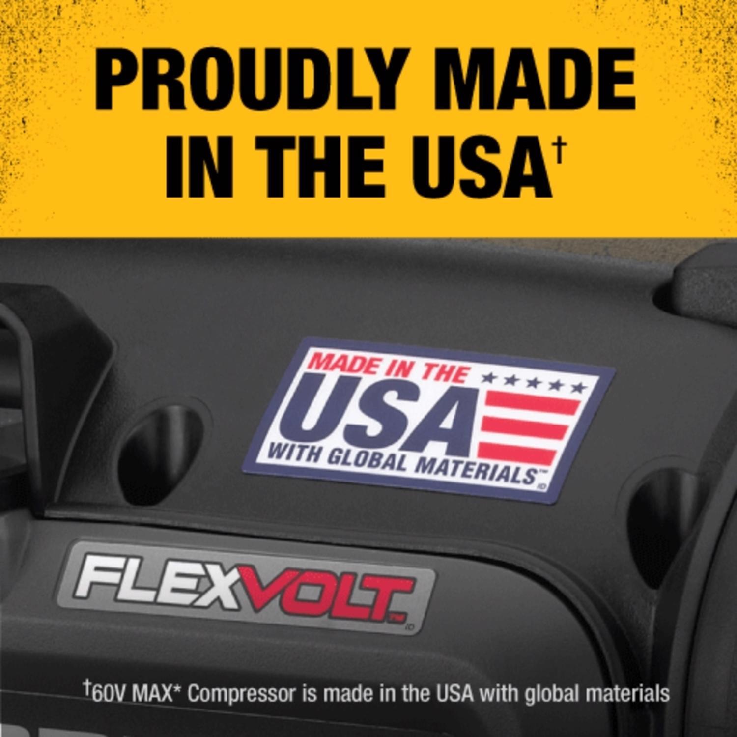 DeWalt 20V MAX 2.5 gal Pancake Portable Air Compressor 135 psi 0.4 HP