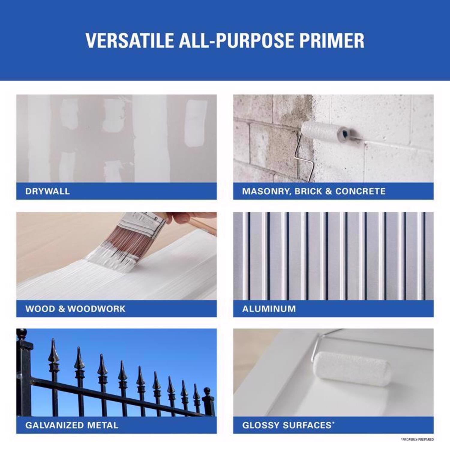 KILZ White Flat Water-Based Acrylic Stain Blocking Primer 5 gal