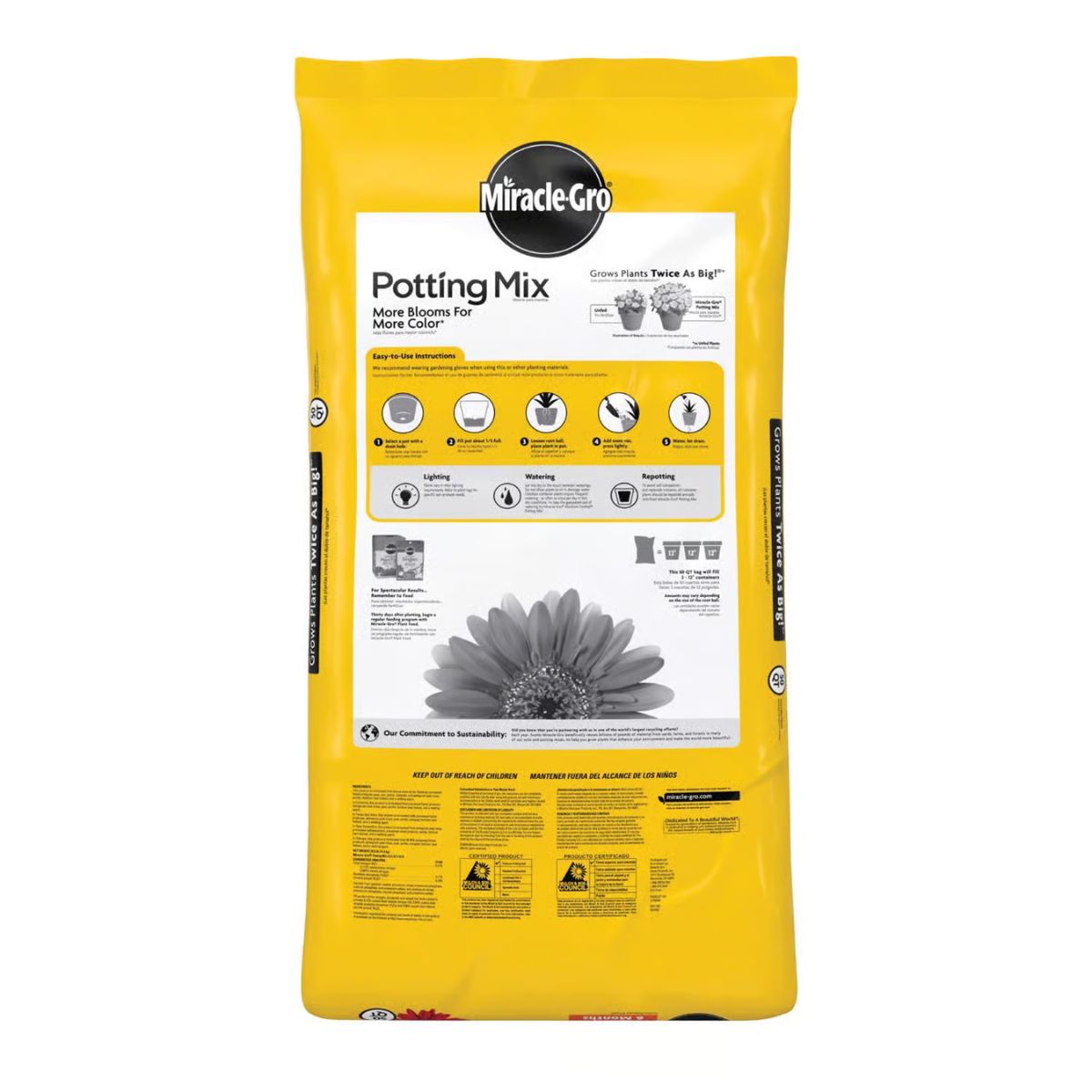 Miracle-Gro Flower and Plant Potting Mix 50 qt.