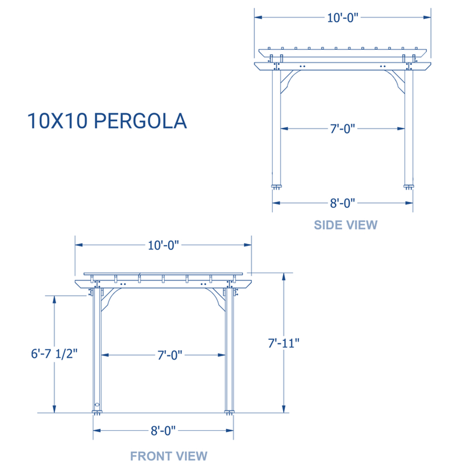 Backyard Discovery Traditional Pergola 7.83' x 10' x 10'