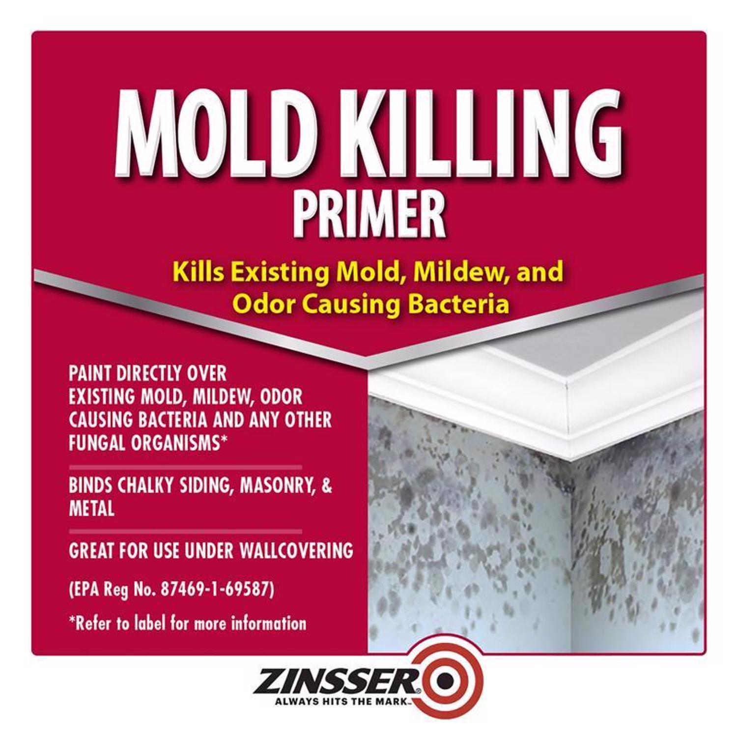 Zinsser White Water-Based Acrylic Mold Killing Primer 1 gal