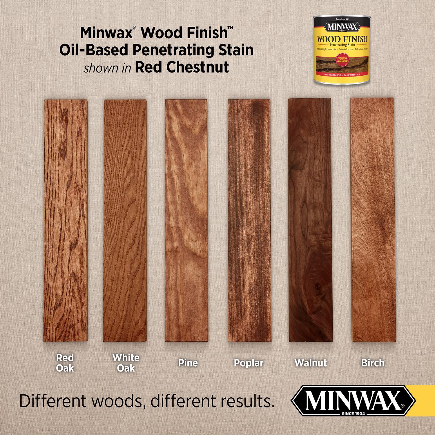 Minwax Wood Finish Semi-Transparent Red Chestnut Oil-Based Penetrating Wood Stain 1 qt