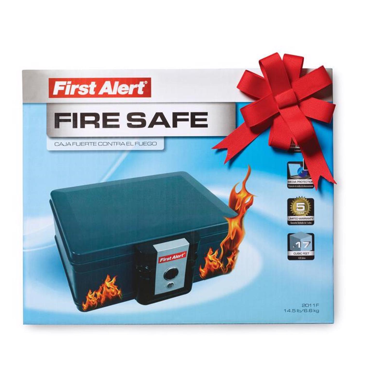 First Alert 0.17 cu ft Key Lock Blue Fire Chest