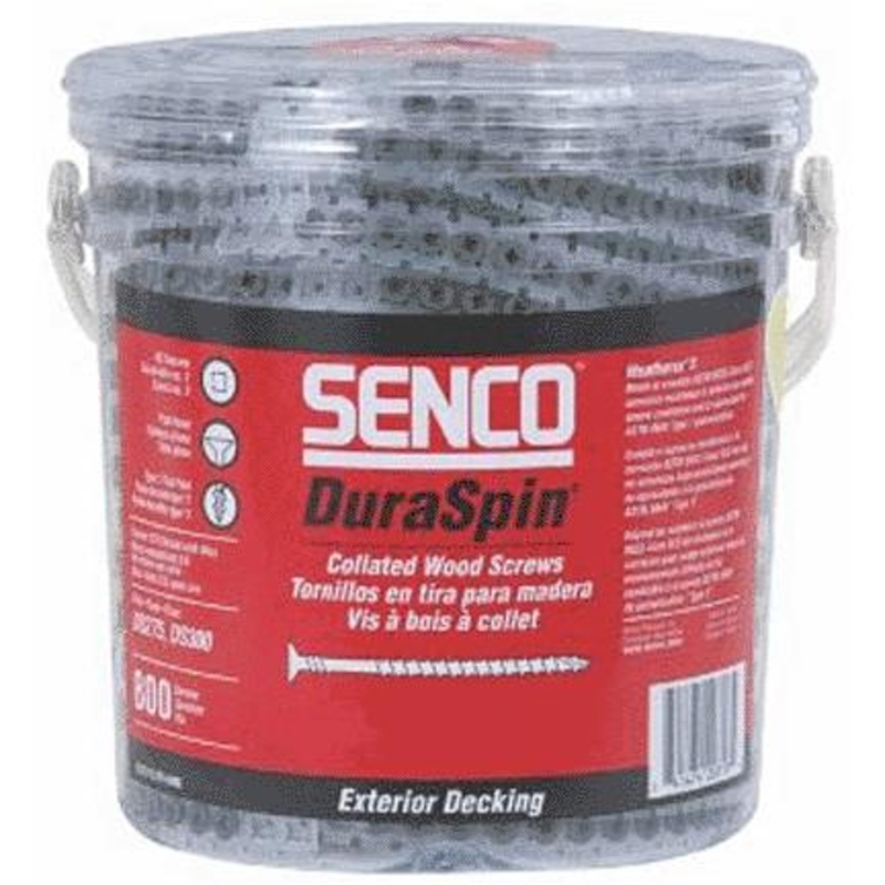 Senco Square Coarse Deck Screws No. 8 x 3 in. L Galvanized Bucket