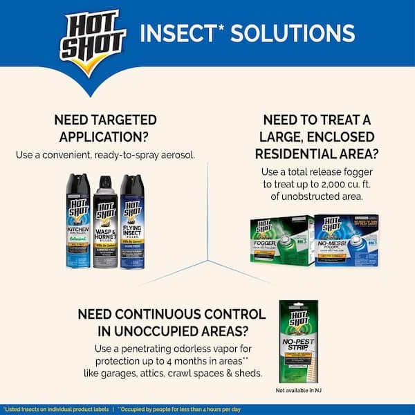 Hot Shot No-Mess Insect Fogger Aerosol with Odor Neutralizer 3-Count