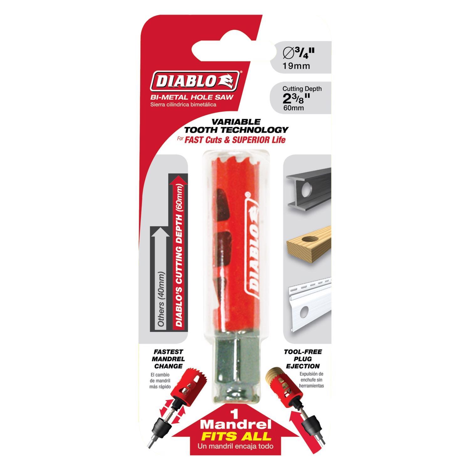 Diablo Snap-Lock Plus 3/4 in. Bi-Metal Hole Saw 1 pc