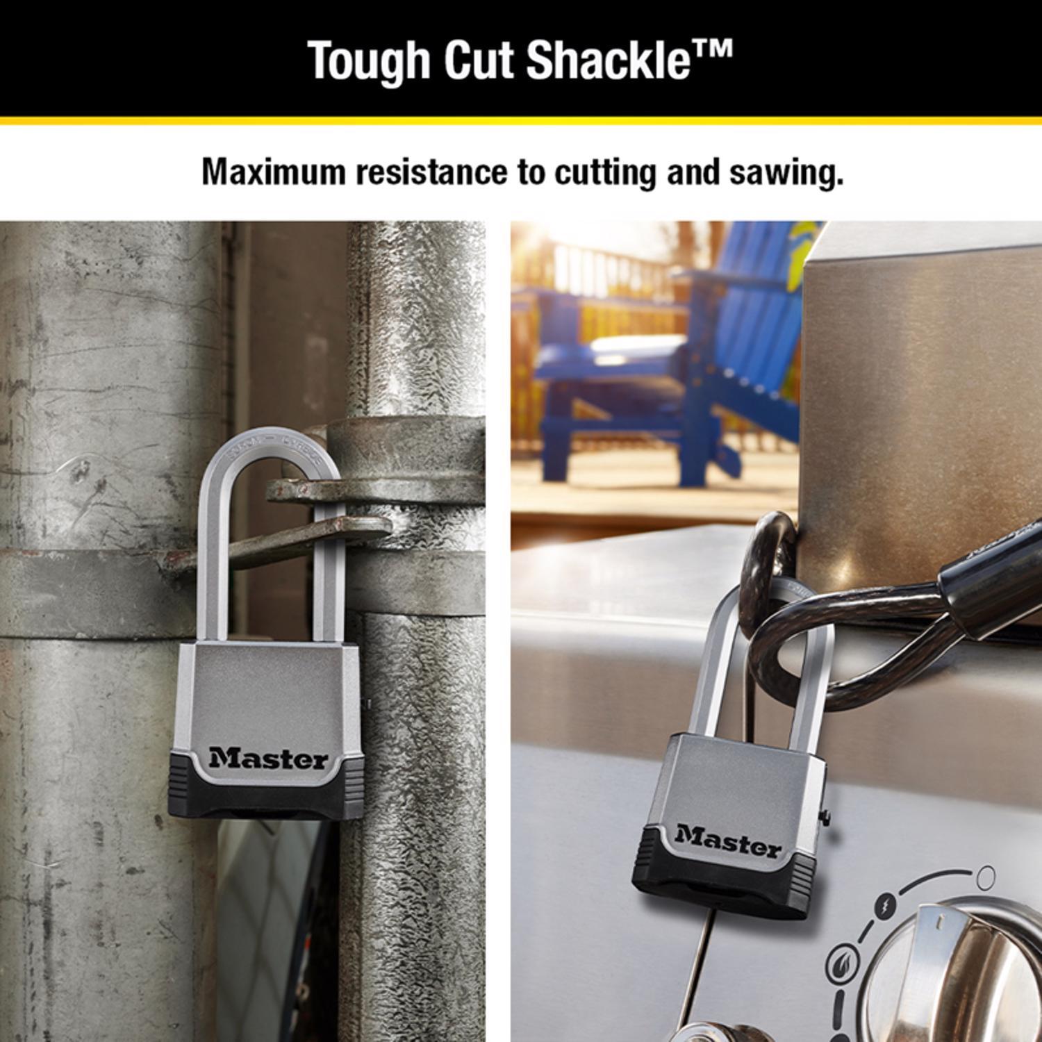 Master Lock Magnum 4-25/64 in. H X 1-13/16 in. W X 2 in. L Steel Ball Bearing Locking Weather-Resist