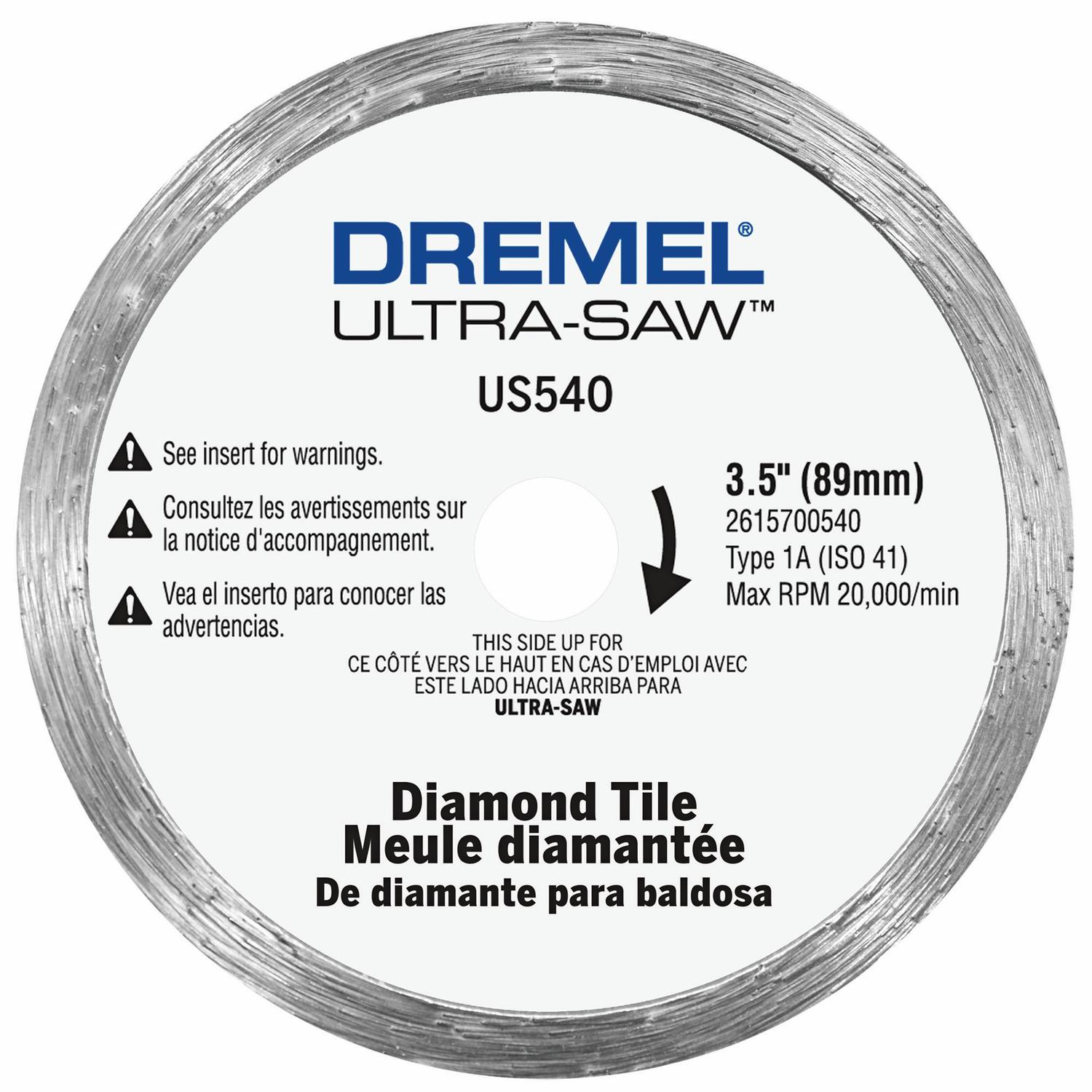Dremel Ultra-Saw 3-1/2 in. D X 1/2 in. X 0.0787 in. thick Diamond Cutting Wheel 1 pc