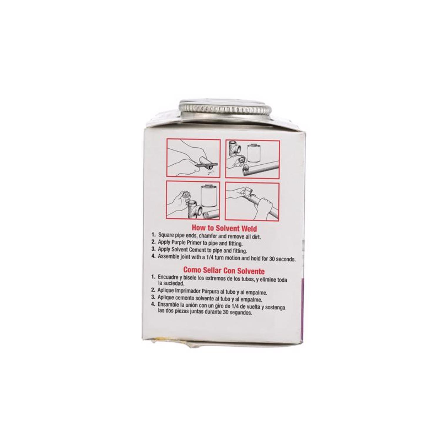 Oatey Handy Pack Clear/Purple Primer and Cement For PVC 4 oz