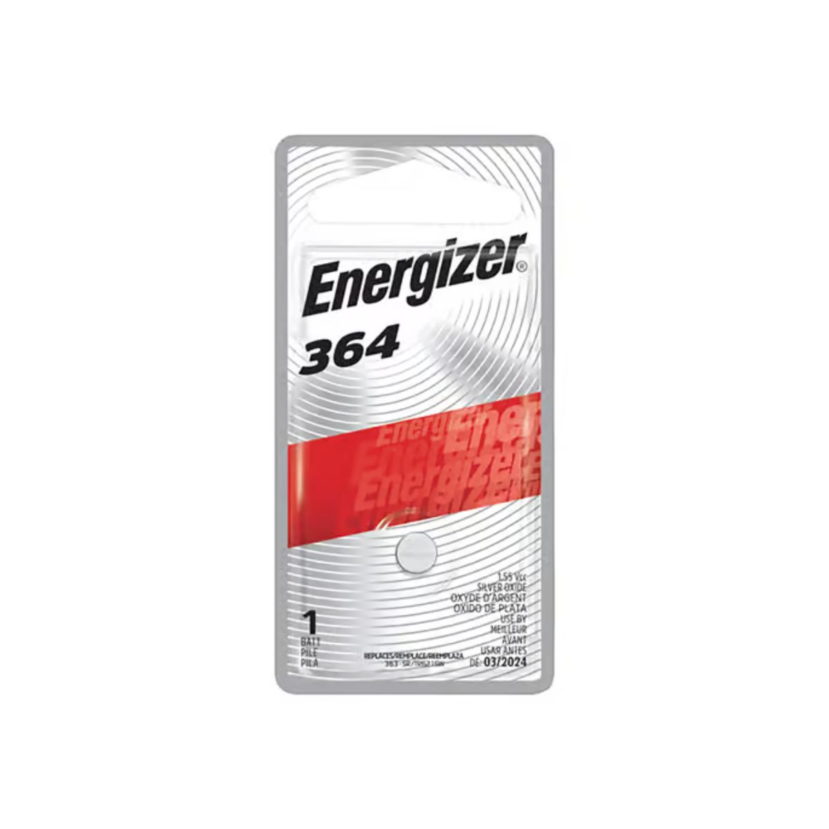 Energizer Silver Oxide 364 1.5 V Electronic/Watch Battery 1 Pack